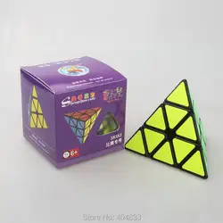 Shengshou Aurora Pyramin черный/белый Cubo Magico Твист Головоломка обучающая игрушка подарок идея Прямая доставка