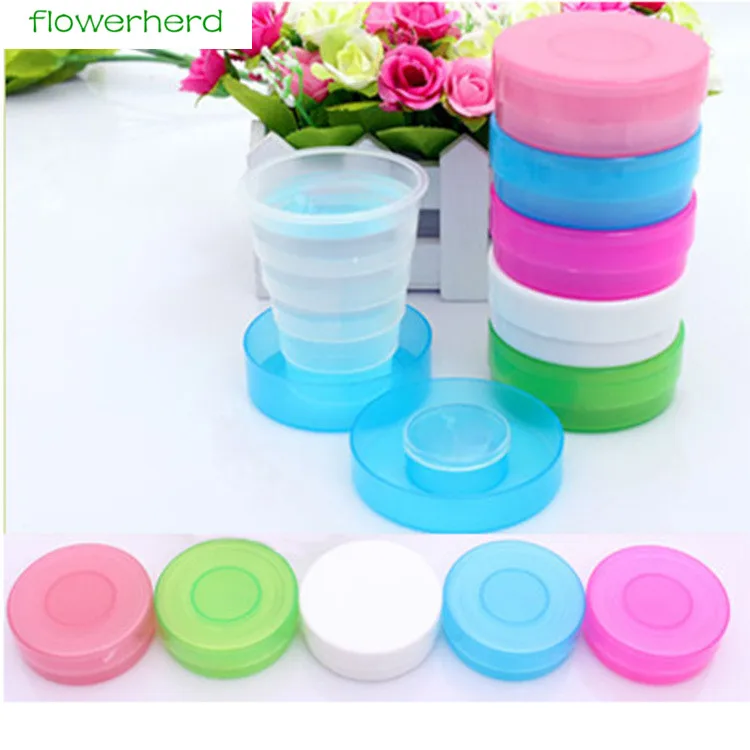 

5pcs/lot Outdoor Travel Retractable Folding Cup Portable cup