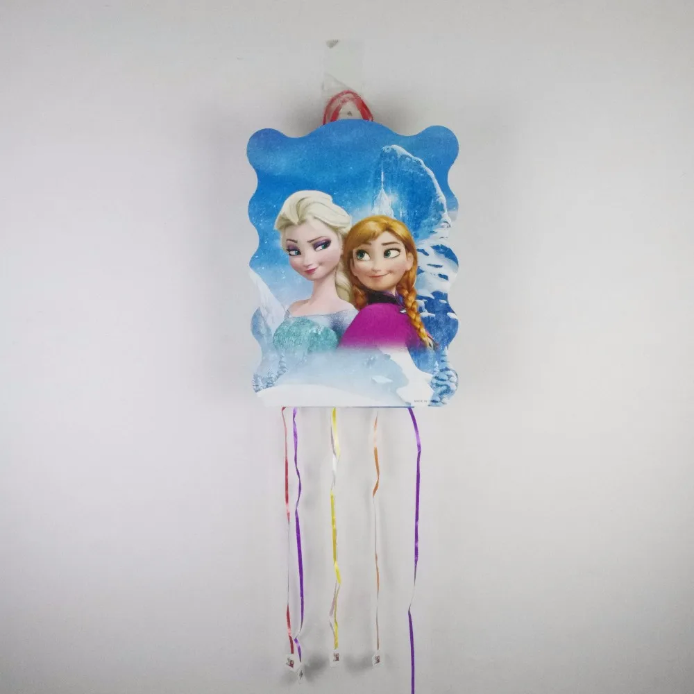 

1pcs 40*29cm Frozen paper folding pinata 6 people play game Cartoon Theme Kid Boy girls Birthday Party supplies Decoration