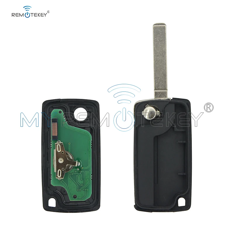 CE0523 дистанционный ключ для автомобиля 2 кнопки для peugeot, для Citroen ASK 433 mhz ID46-PCF7941 VA2 remtekey