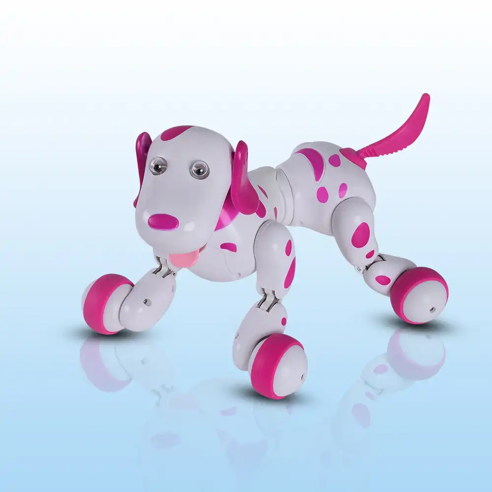 white robot dog toy