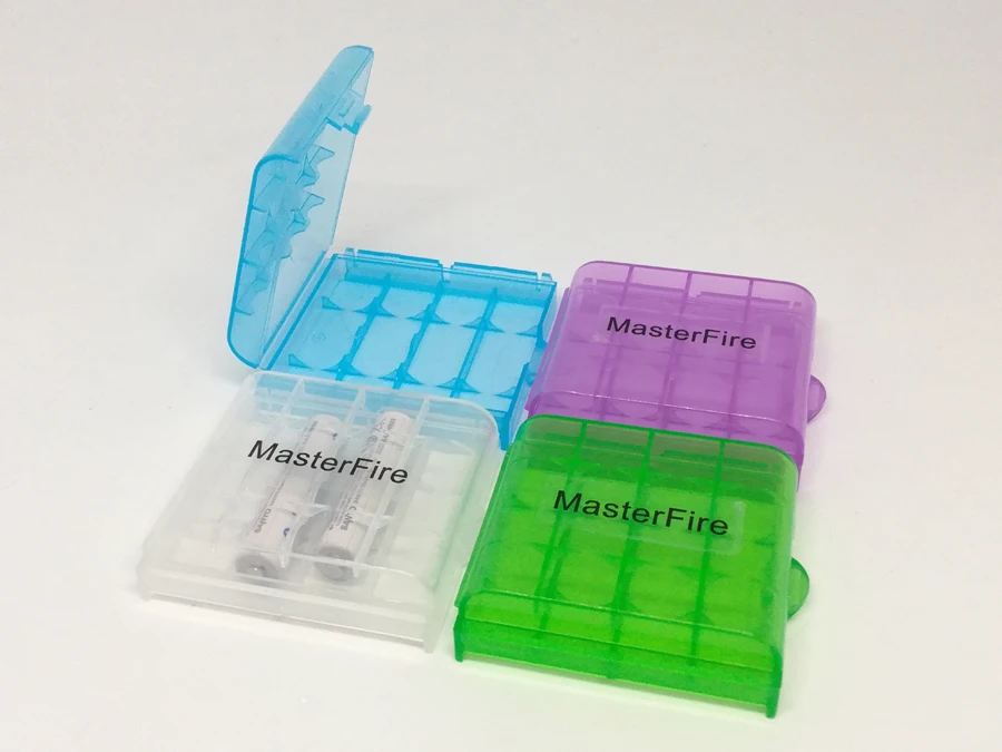 

MasterFire 10pcs/lot Mini Portable Plastic Battery Holder Case Storage Box For AAA AA 14500 Rechargeable Batteries Full Cover