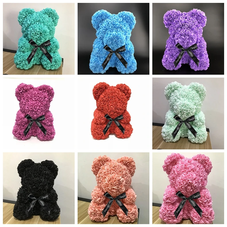 Presente dos Namorados Urso para Presente de Casamento Presente da Namorada Rosa Urso Multicolorido pe Presente Aniversário 40cm 2020