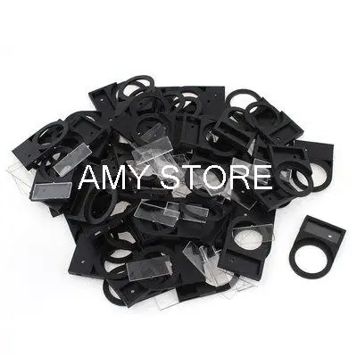 

22mm Diameter Switch Protector Black Plastic Notice Board w Cover