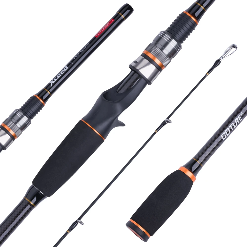 Goture Xceed спининг Baitcasting удочка из углеродного волокна MH/ч Мощность 1,98/2,1 м 4-раздел Портативный путешествия стержень приманка удилище+ стержень мешок карп фидерной ловли Полюс, спининги для рыбалки