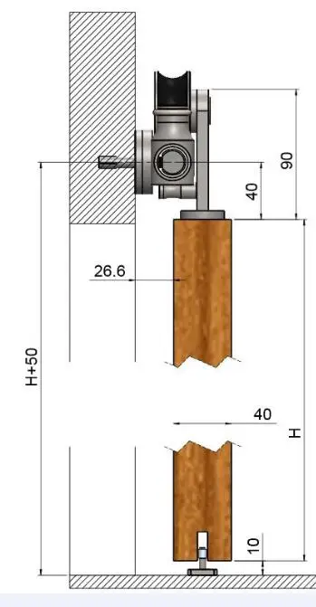 DIYHD 5ft 8ft держатель из нержавеющей стали с верхним креплением скользящая