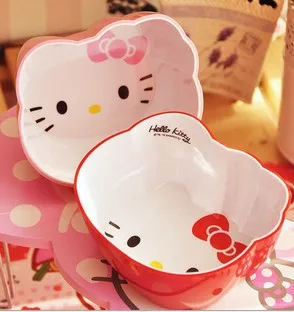Kawaii Kitty кошка столовая посуда меламиновая миска. Мультяшные миски для супа.