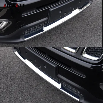 

Front Grille Bumper Cover For Jeep Compass Second Generation 2017 2018 Exterior ABS Chrome Protector Trim Car Accessories 1Pcs