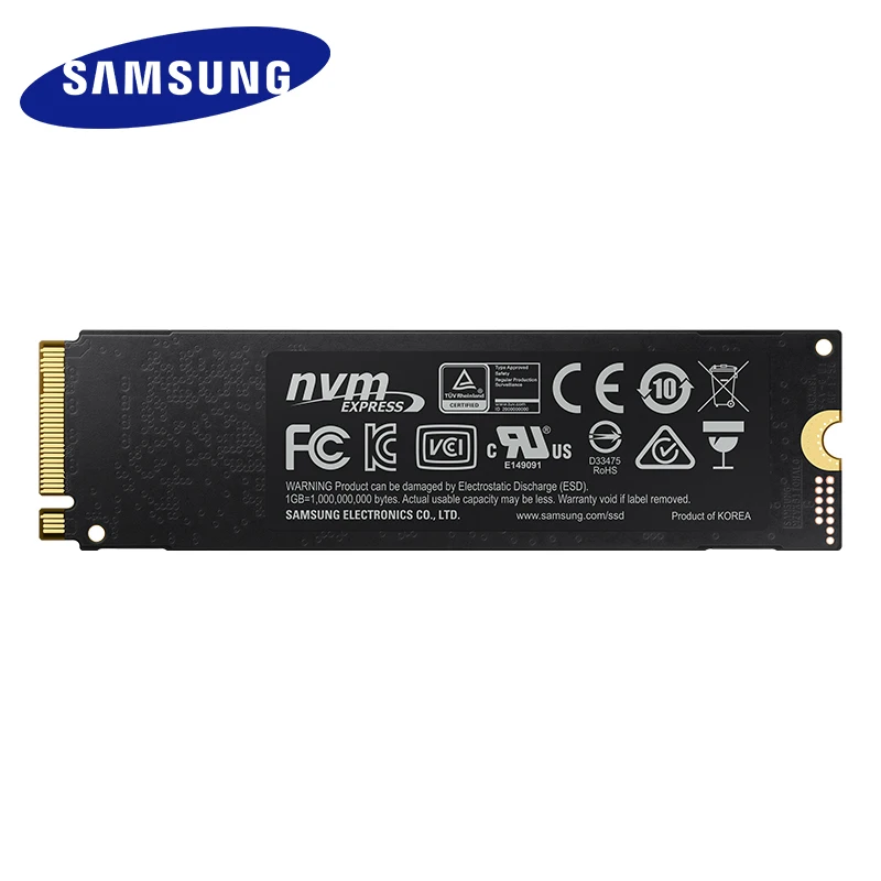 Внутренний твердотельный накопитель Samsung 970 EVO Plus SSD 250 ГБ NVMe M.2 2280 500 1 ТБ TLC PCIe 3 0x4 для