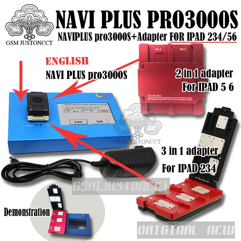 Программатор чипов DHL в ipbox NAVIPLUS pro3000s / navi plus 3000 32 битный + 64 2IN1 для ipad 2 3 4 5 6 bypass icloud