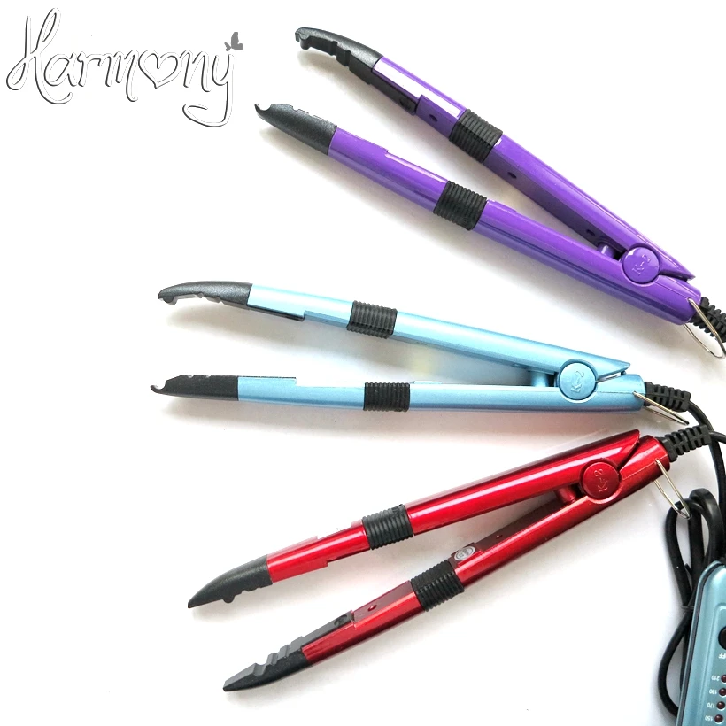Free shipping! 1 Salome Red Color Tem Control Iron Heat Keratin Pre Bonded Hair Extensions Tools Mini Iron Fusion Connector
