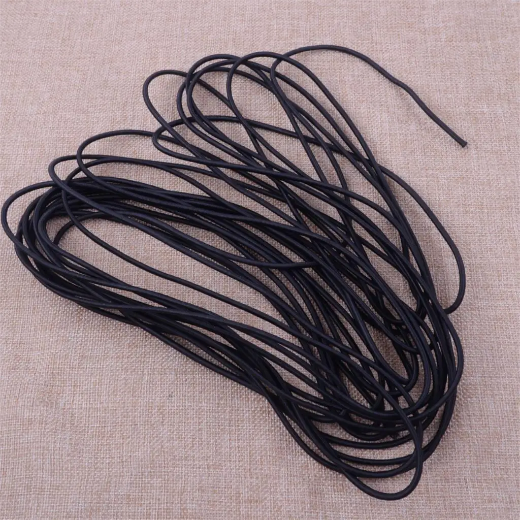 New 10M x 3mm Black Strong Elastic Rope Bungee Shock Cord Heavy Duty