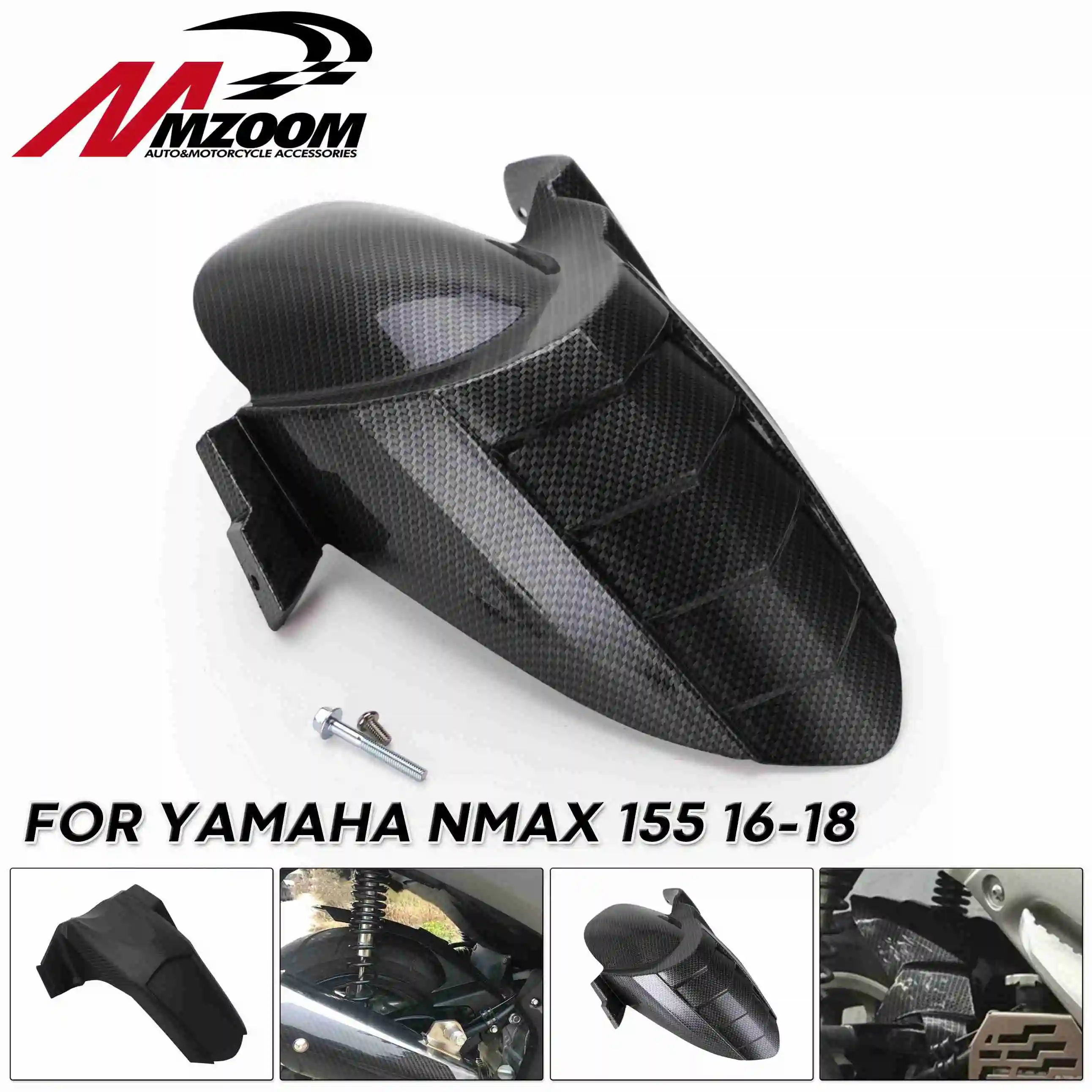 

Modified Motorcycle Imitation Carbon Parts Rear Fepvcnder Mudguard Hugger Splash Guard For YAMAHA NMAX 155 16-19