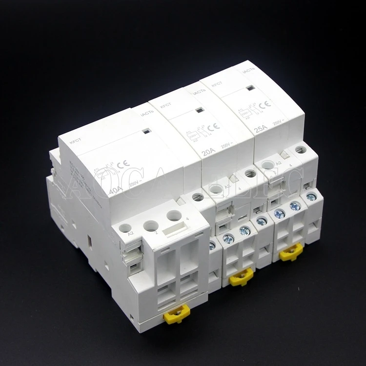 Контактор 1P 25A 220V 50HZ Din rail бытовой модульный контактор переменного тока 16A 20A 32A 40A 63A