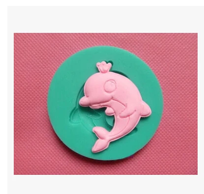 

dolphin chocolate silicon mold fondant Cake decoration mold No. si221)