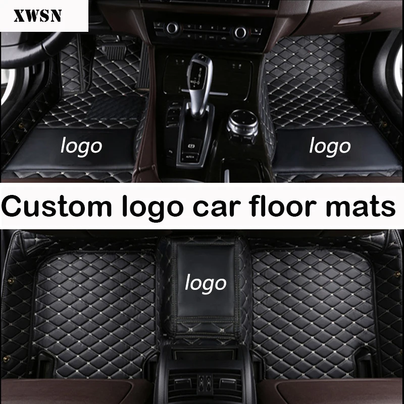 custom logo car floor mats for Toyota All Models corolla yaris RAV4 land cruiser Prado CROWN Previa camry styling | Автомобили и