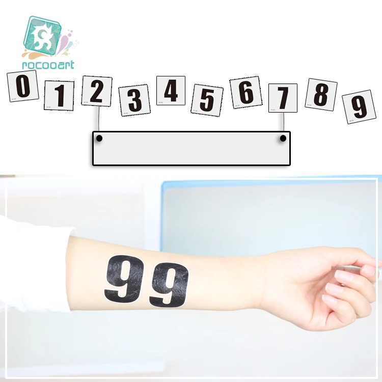 

2018 Europe Cup Football Funs Alphabet Number Tattoo Design Temporary Tattoo Sticker Waterproof Hand Face Sport Games Tatoo.