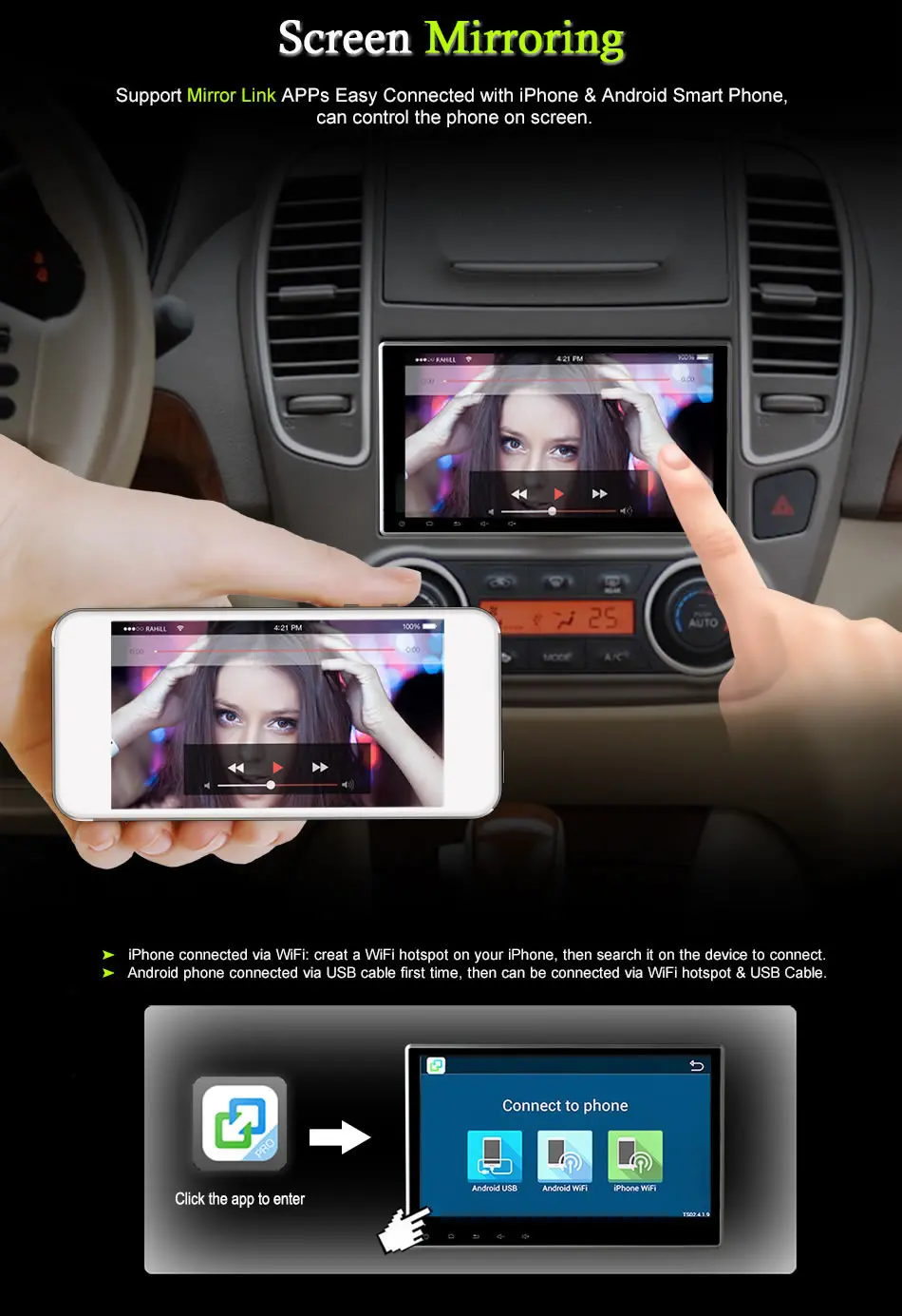 Top C500 10.1" Universal 2 din Car dvd Player RDS radio Navigation GPS Map Android 6.0 Octa Core 4G LTE SIM 2GB+32GB DAB+ TPMS OBD2 6