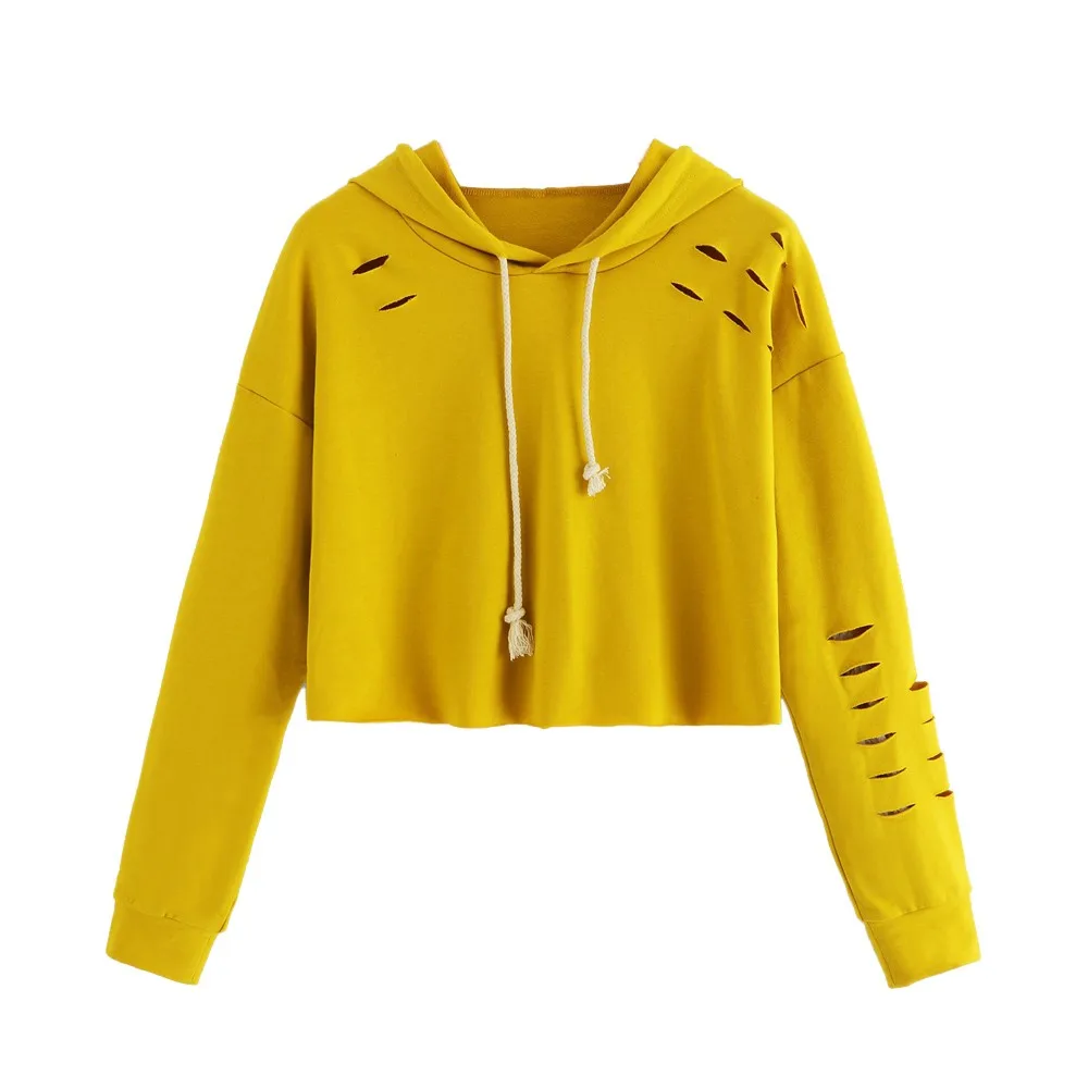 ripped cropped sweatshirt