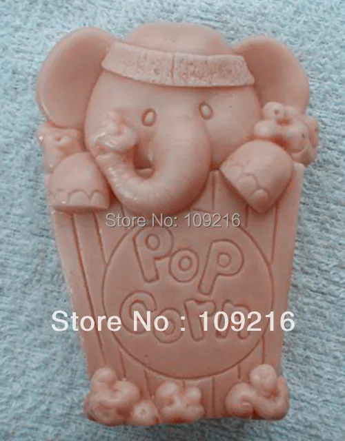 1 шт. слон и попкорн(zx391) Силиконовые ручной Мыло Mold ремесел DIY Плесень