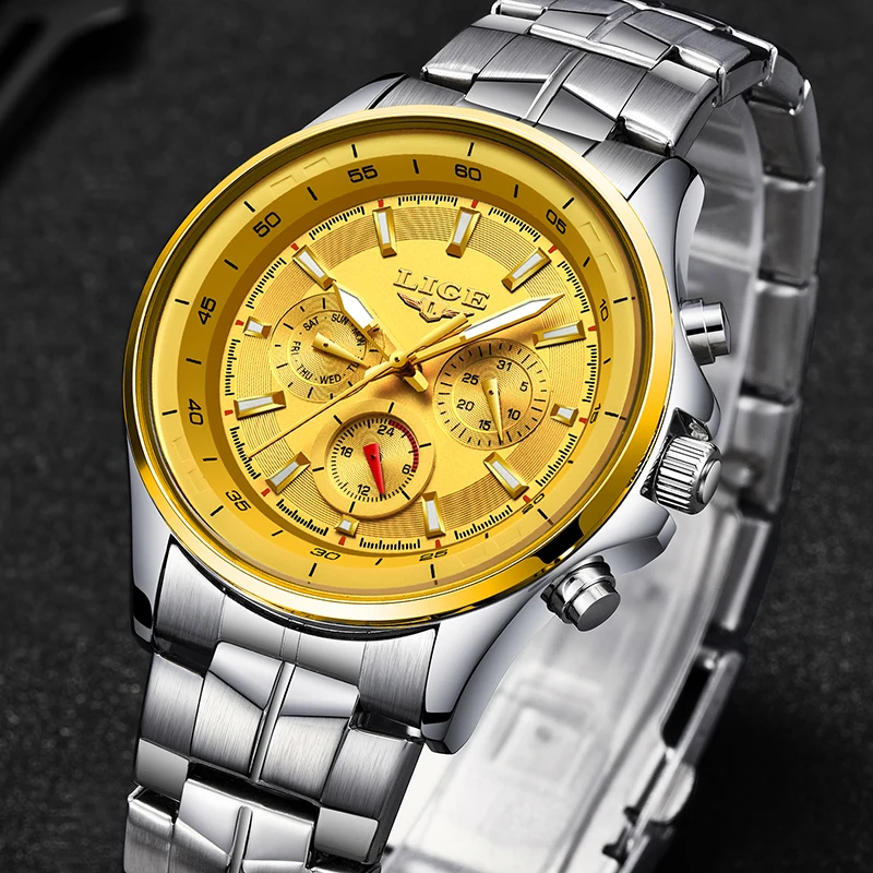 LIGE мужские s часы Топ бренд класса люкс кварцевые часы мужские водонепроницаемые спортивные часы модные повседневные военные часы мужские Relogio Masculino