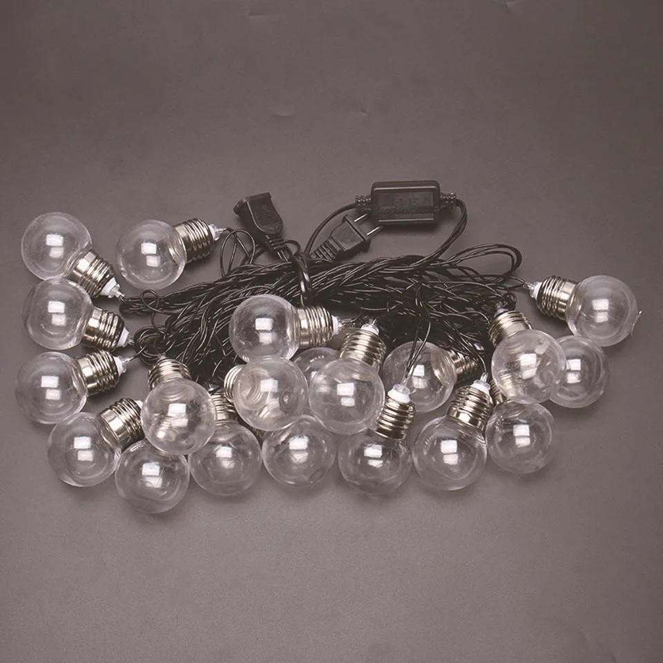 6M 20 Leds Bulb String Lamp Clear Ball Retro Lamp Bulbs Warm String Lighting Holiday Home Bedroom Party Wedding Decor EU US Plug (6)