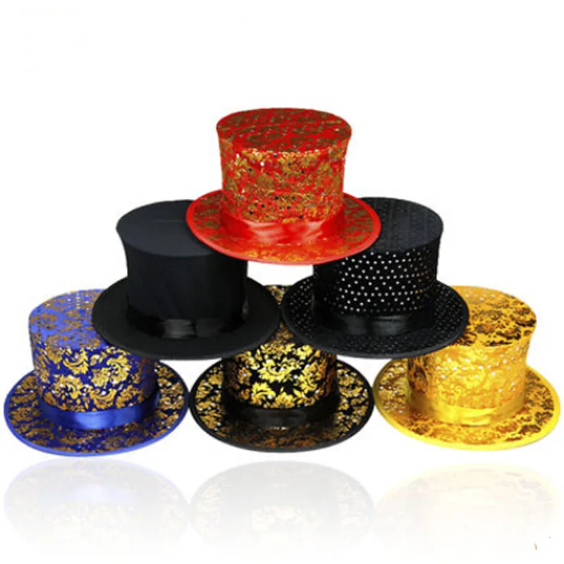 Sombrero de copa plegable, disfraz de mago, sombrero de mago, trucos de magia, sombreros de disfraz por Funny Party Hats
