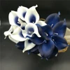 Navy Blue Picasso Calla Lilies Real Touch Flowers For Wedding Bouquets Centerpieces artificial flowers for wedding 1