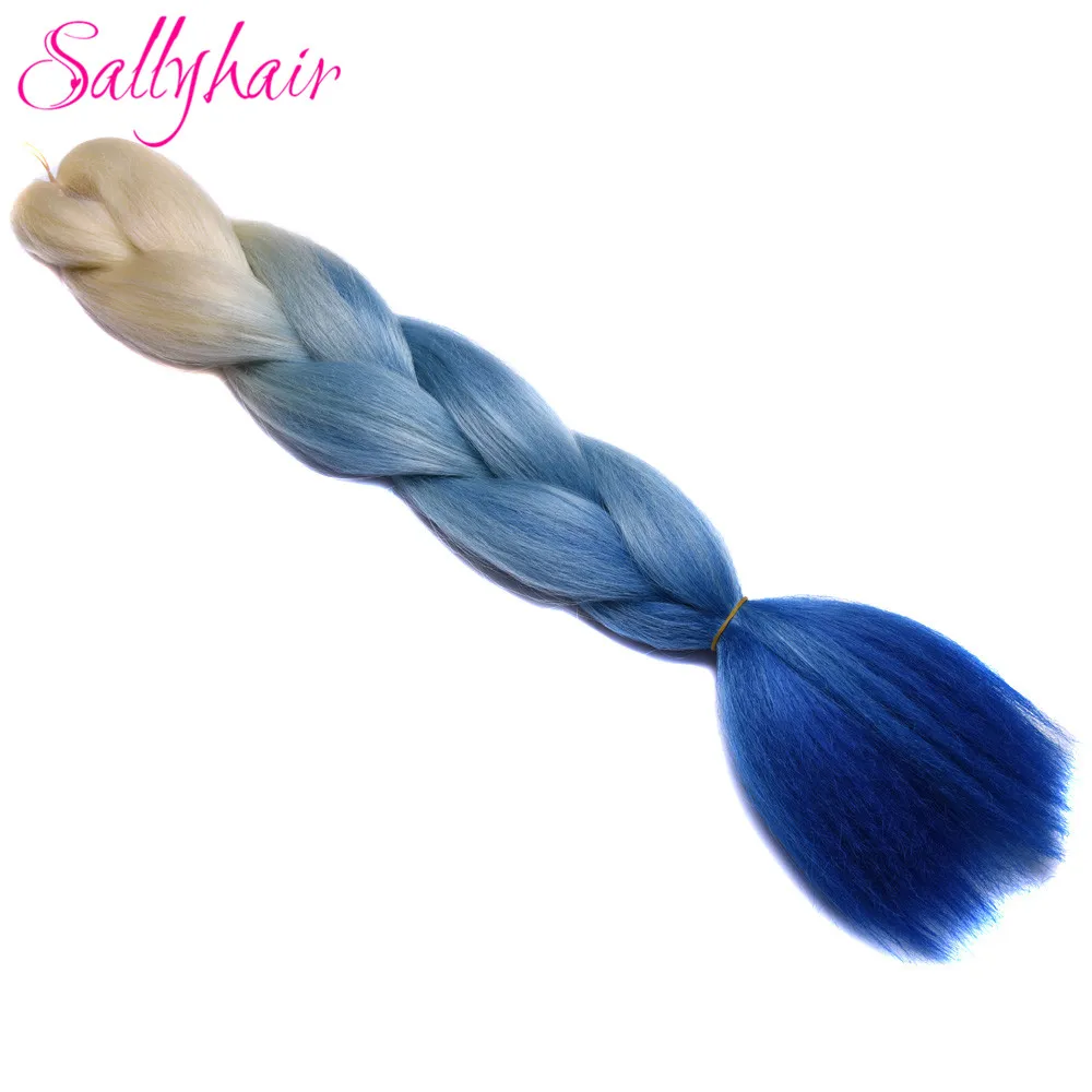 Jumbo косы ombre плетение волос 2 3 тон чёрный; коричневый розовый цвет sallyhair 24 дюйма высокой Температура Волокно Синтетические волосы расширение - Цвет: #60