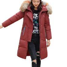 Женское пальто, зимняя верхняя одежда, пальто для женщин, зимнее теплое пальто из искусственного меха с капюшоном, Толстая теплая тонкая длинная куртка, пальто
