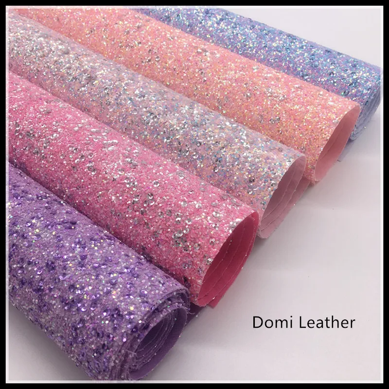 

(DM6070) Chunky Glitter Fabric With Sequins For Hairbows DIY Crafts