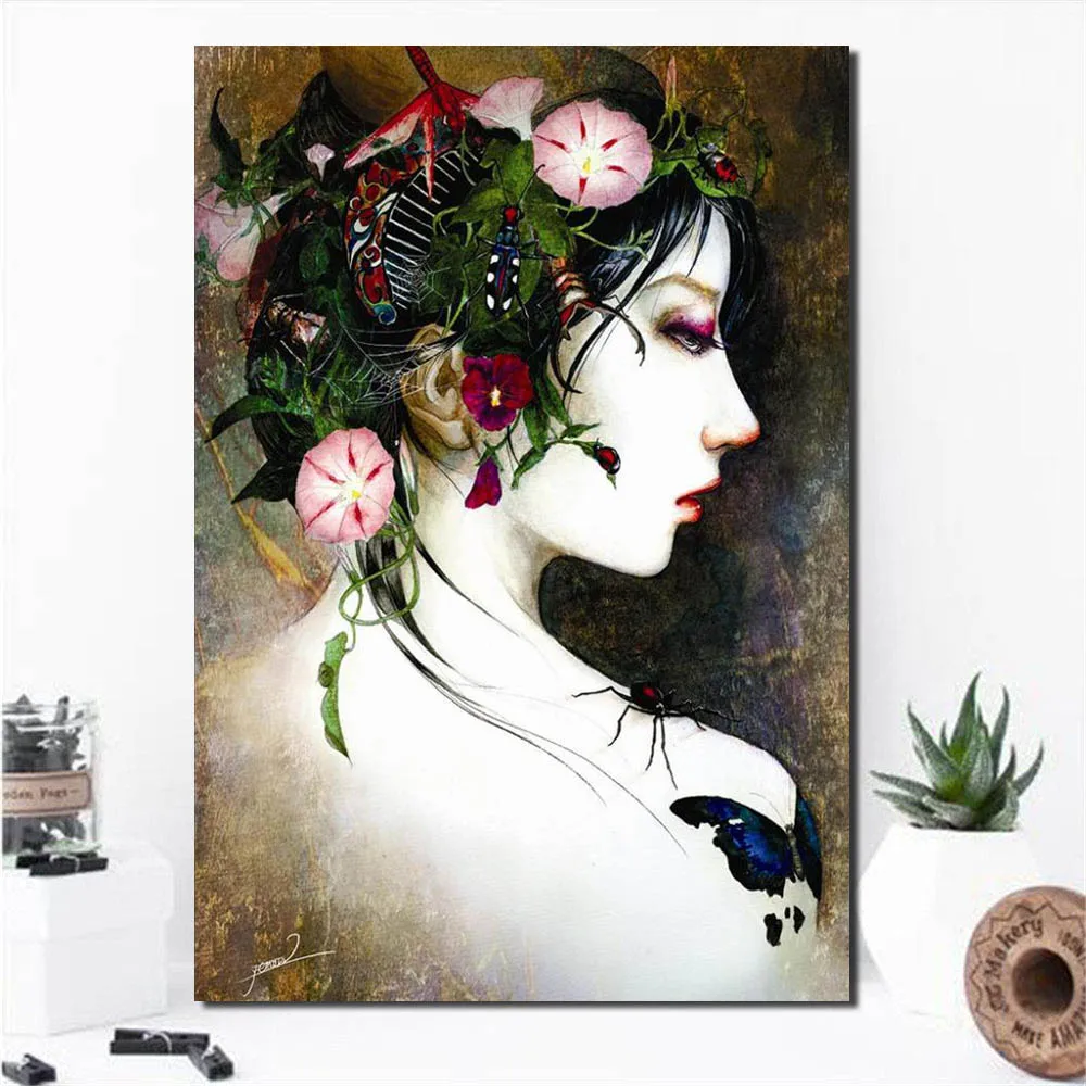 sexy lady  canvas painting (2)
