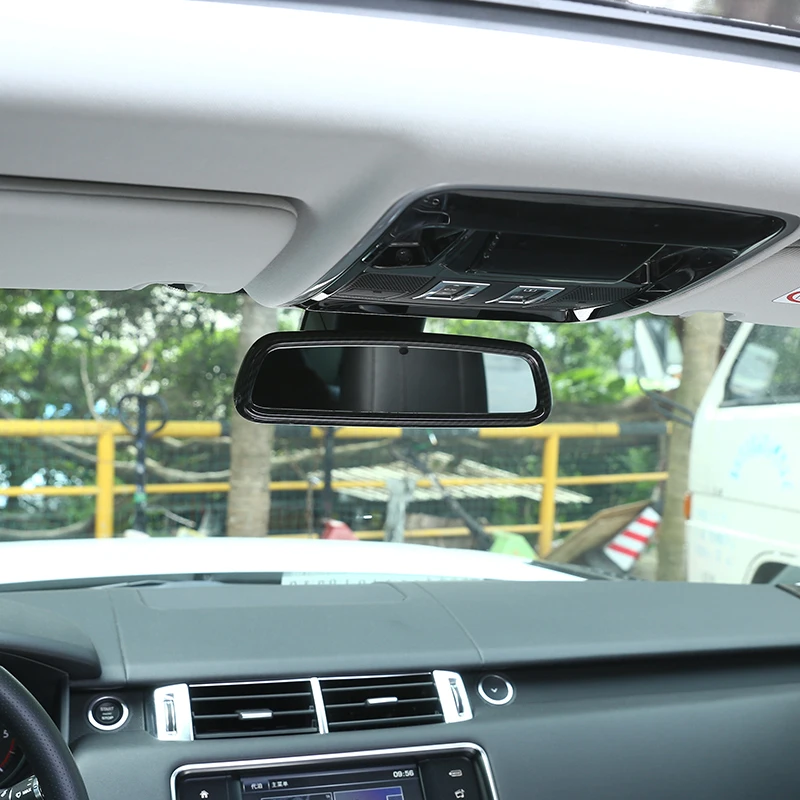 

Carbon fiberTrim Interior Rearview Mirror Frame Cover For Land Rover Discovery Sport LR4 For Range Rover Evoque Sport Parts