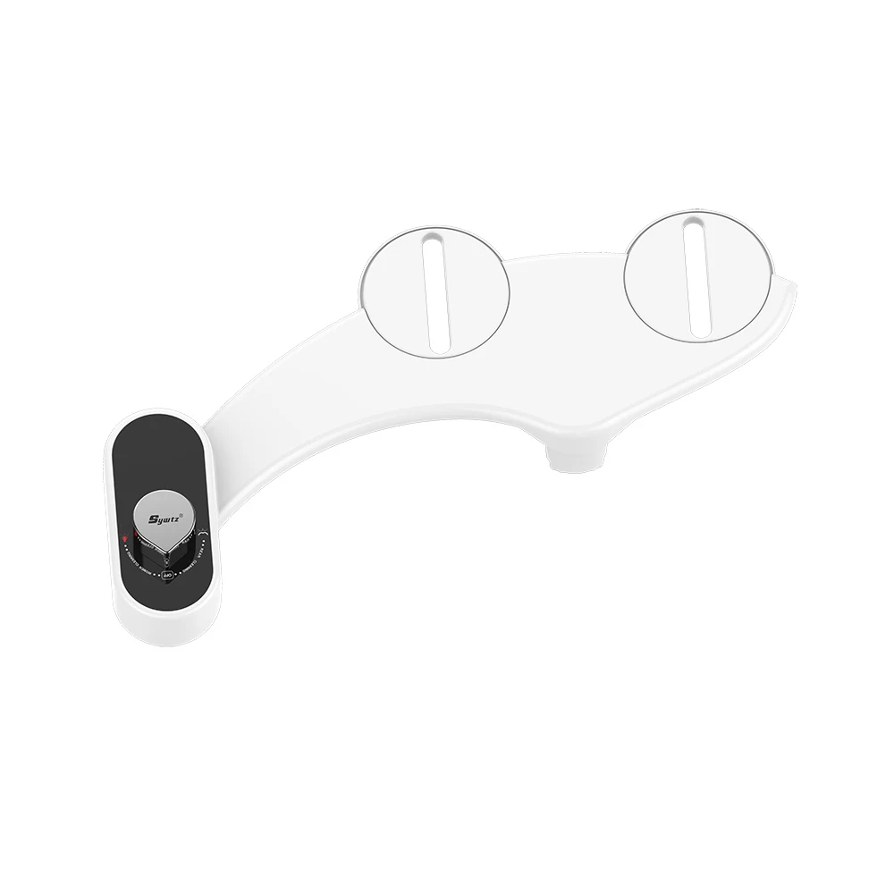 

Sywtz Non-Electric Mechanical Bidet for Toilet Attachment Self Cleaning Nozzle Water Spray Dual Nozzle Easy to Install White