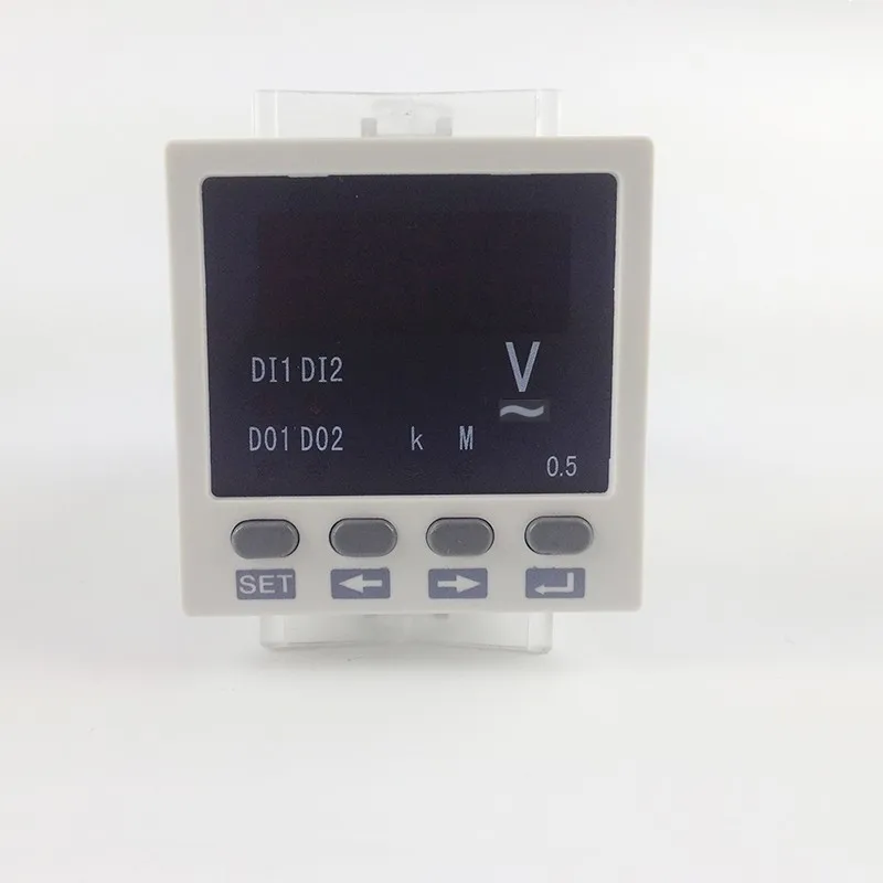Малый размер 48*48 мм 220Vac источник питания Однофазный AC мини-измеритель напряжения, светодиодный индикатор напряжения цифровой V метр