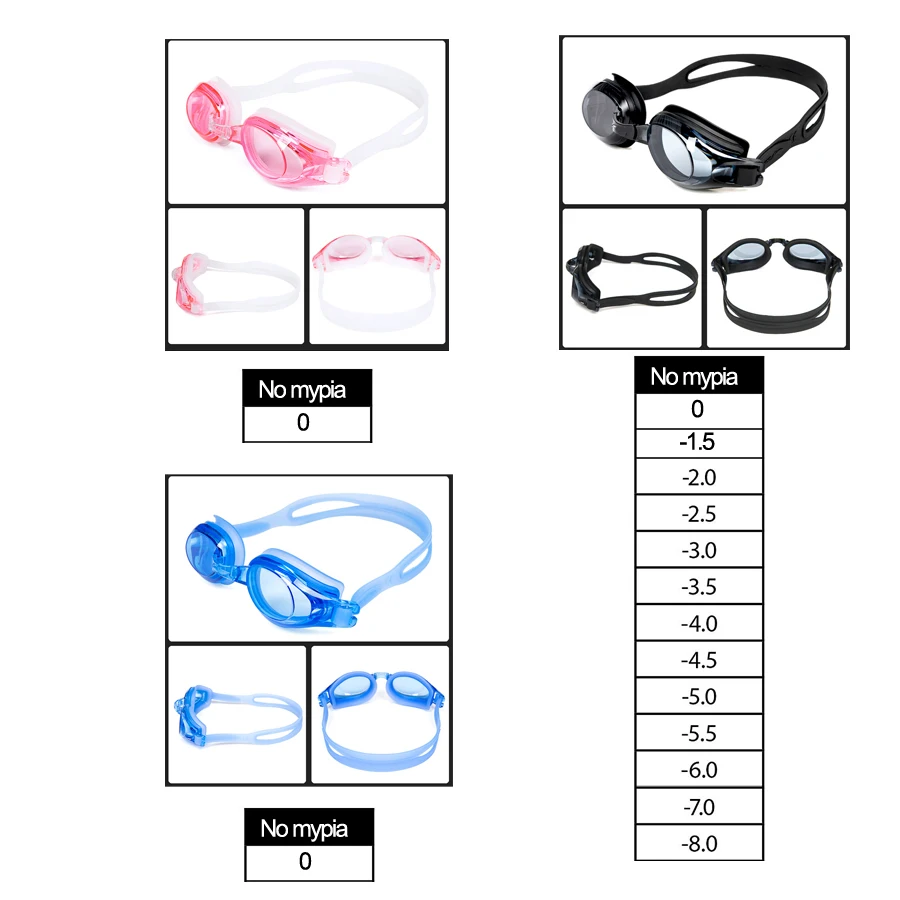 Lunettes de natation professionnelles Anti-buée UV, lunettes de natation pour hommes et femmes, dioptrie en Silicone, lunettes de sport, étui en option