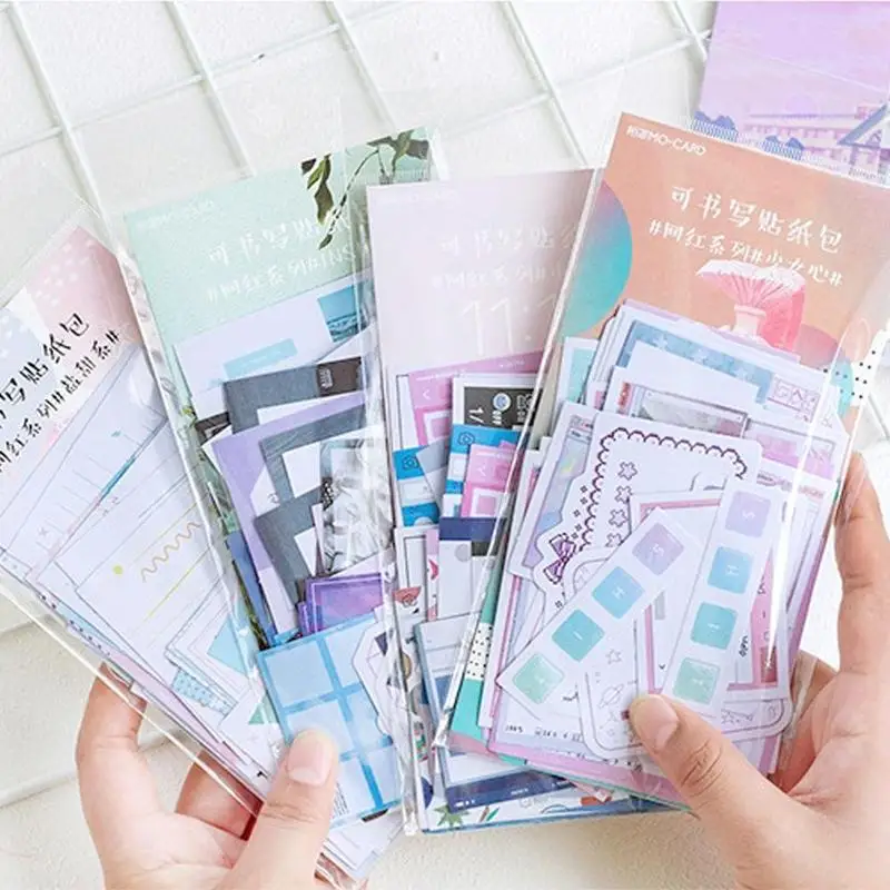 

45pcs/pack Stickers Stationery Gift Bullet Journal Diary Paper Calendar Cute Stickers Scrapbooking Flakes School Supplies