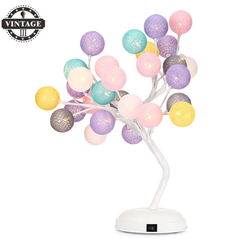 

Antikue New Woven Ball Tree Branches Night Light Decoration For Wedding Party Adjustable Bendable Creative Indoor Light