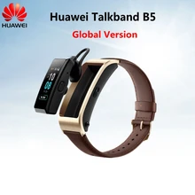 Huawei Talkband B5 глобальная версия Bluetooth наушники смарт-браслет с контролем сердечного ритма мониторинг сна цветной сенсорный экран