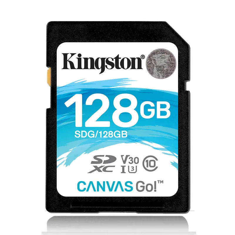 Карта памяти SD kingston 32 Гб 64 Гб 128 ГБ 256 ГБ 512 ГБ SDG SDHC/SDXC Canvas Go HD 4K видеокарты для DSLRs Дронов и экшн-камер - Емкость: SDG-XGB-128G