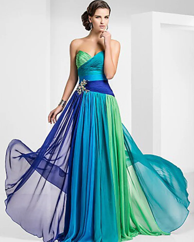 Tropical dinner dress blue Tropical dinner dress blue