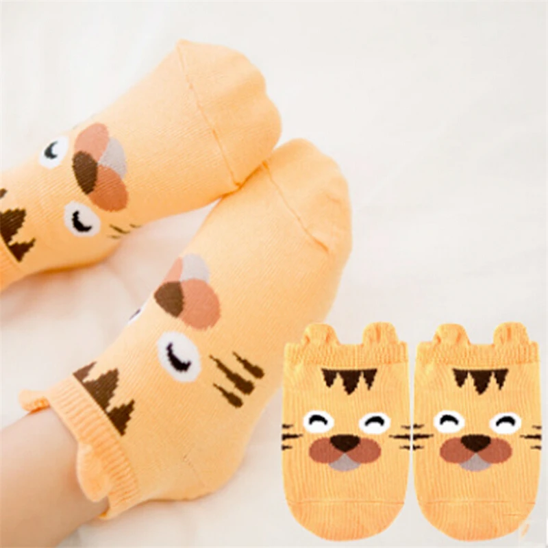 

Cute Ankles Socks Fashion Cotton Spring Summer Animals Printed Casual Anti-slip Sox For Baby Infant