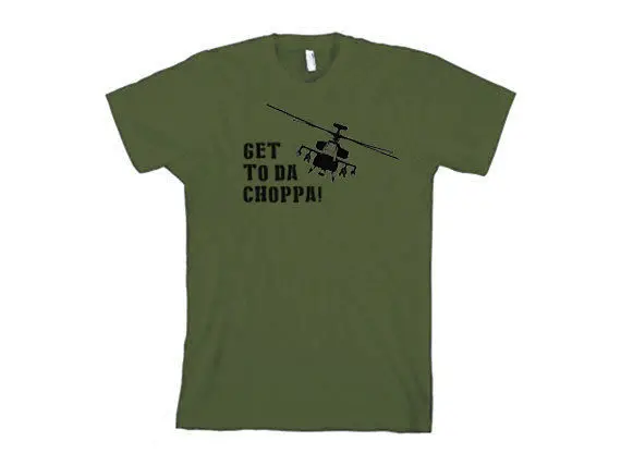 2019 Новые мужские футболки GET TO DA CHOPPA t Shirt Schwarzenegger FUNNY Mens Kids 80 s фильм армейская Футболка 100% хлопок Абсолютно Новый T-Sh