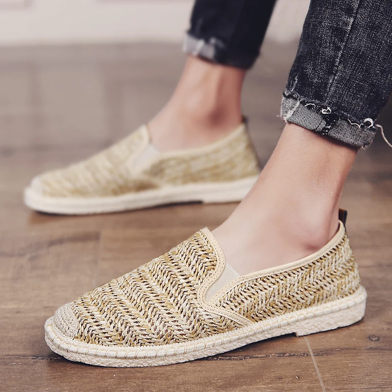 TOSJC Весна Мужская обувь повседневное zapatos de hombre мужские туфли без каблука конопли