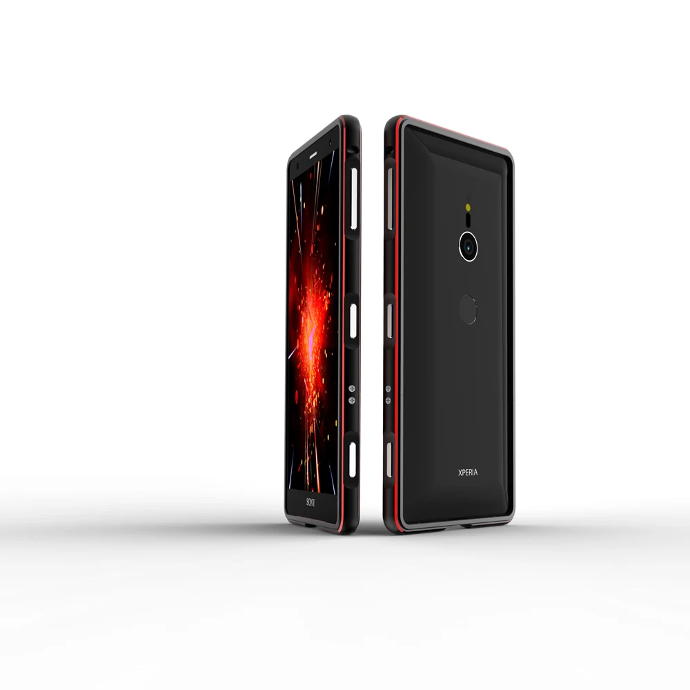 Aluminum Metal Bumper Frame For Sony Xperia XZ2 Compact H8324 Case Luxury Shockproof Dual Color Case for Sony Xperia XZ2 Compat