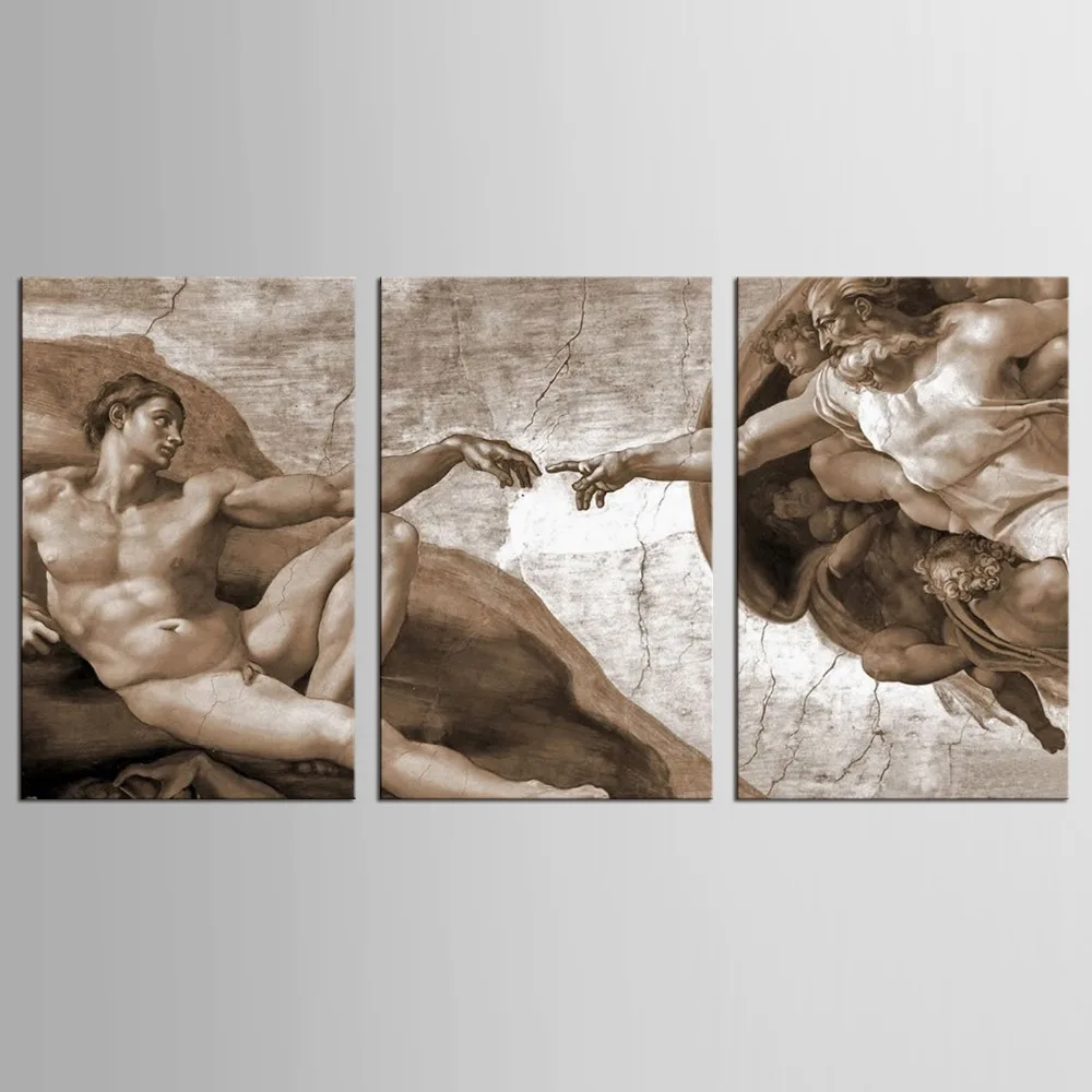 Sistene Chapel Wall Mural Vintage Fine Art Print Michelangelo