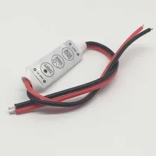 12 V-24 V Mini 3 ключа одинарный Цвет светодиодный контроллер Яркость диммер для светодиодный 3528 5050 полосы светильник