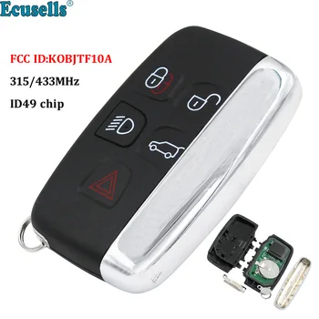 

5 BUTTON SMART REMOTE KEY FOB 434Mhz ID49 chip for Land Rover Range Rover Sport Evoque Vogue LR4 2010-2016 KOBJTF10A with logo