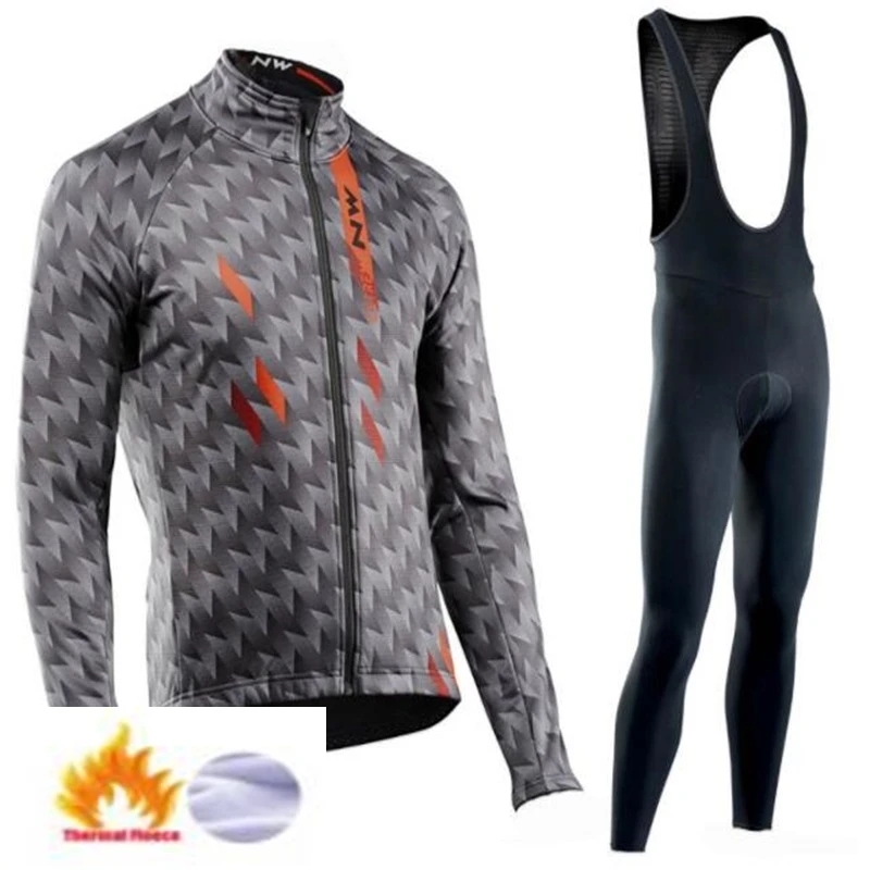 

NW 2018 Team Pro Cycling Team Jersey Winter Thermal Fleece Racing Sport Bicycle Clothing Ropa Ciclismo Mountain