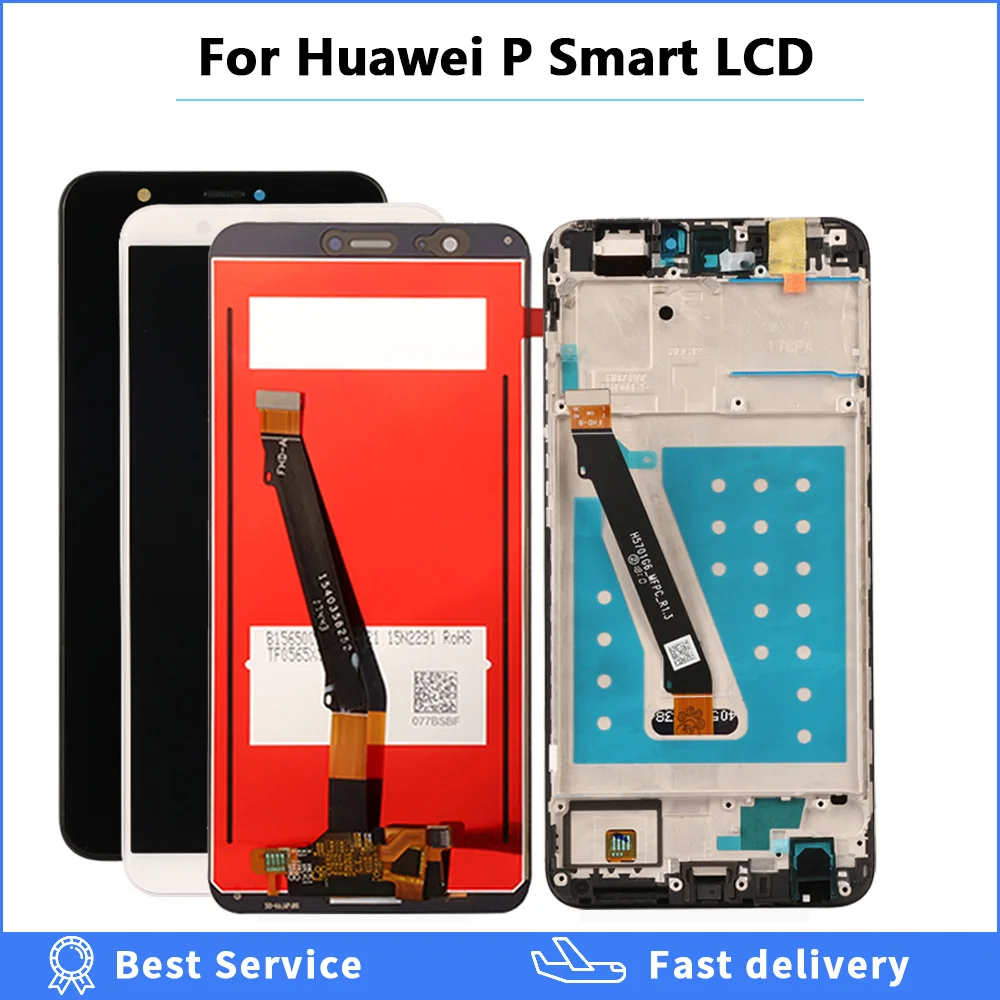 

For Huawei P Smart LCD Display Touch Screen Digitizer Assembly For Huawei P Smart LCD With Frame FIG LX1 L21 L22 Screen Replace